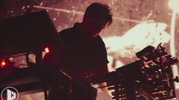 Trentemøller on stage behind his synths